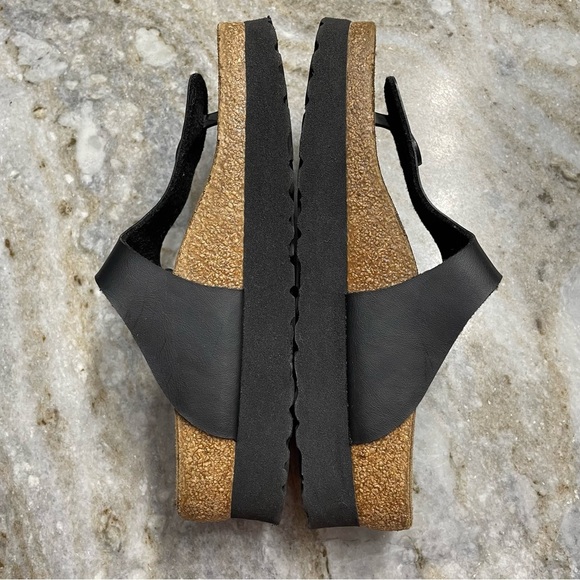 Papillio Birkenstock Gizeh Flex Vegan Platform Thong Sandals Black Size 36 L5 - Picture 4 of 10